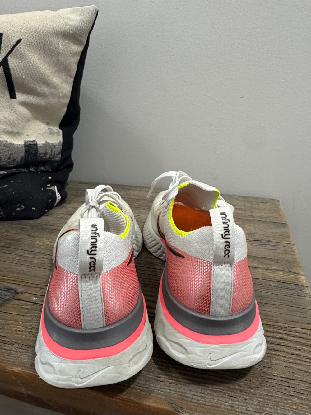 Nike Women’s react Running Shoes — White with Pink accent - size 8.5 (fit 8) - Picture 5 of 11